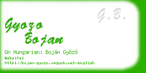 gyozo bojan business card
