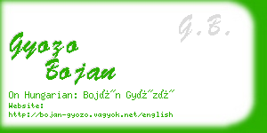 gyozo bojan business card